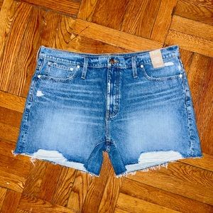 Relaxed Mid-Length Denim Shorts in Brockport Wash / 33 / BROCKPORT WASH